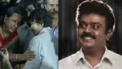தேமுதிக தலைவர் விஜயகாந்துக்கு நடிகர் விஜய் கண்ணீர் அஞ்சலி