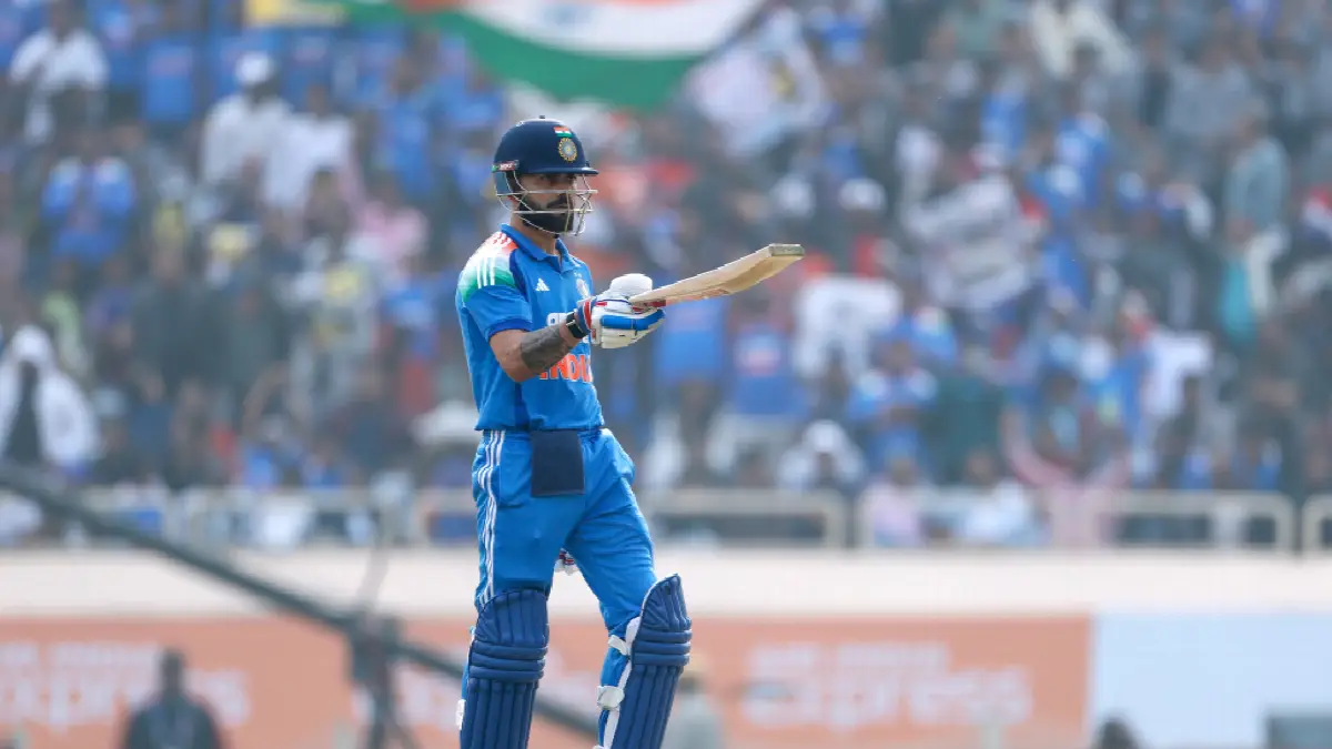 Virat Kohli Celebrating His Half Century