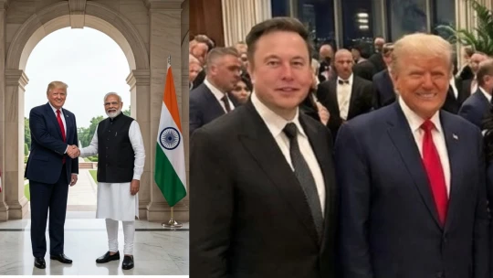 Elon Musk Modi and Trump